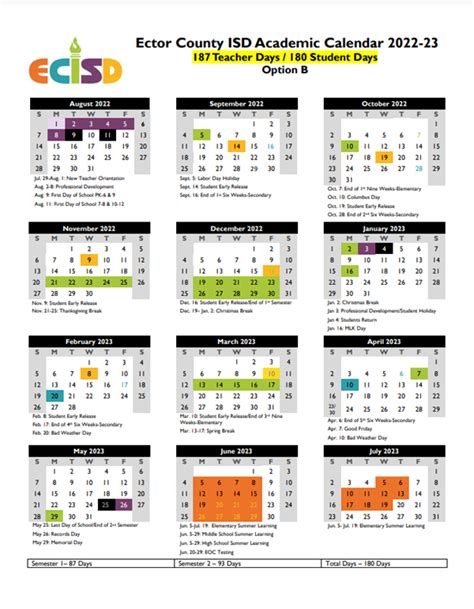 Ecisd 2022 To 2023 Calendar